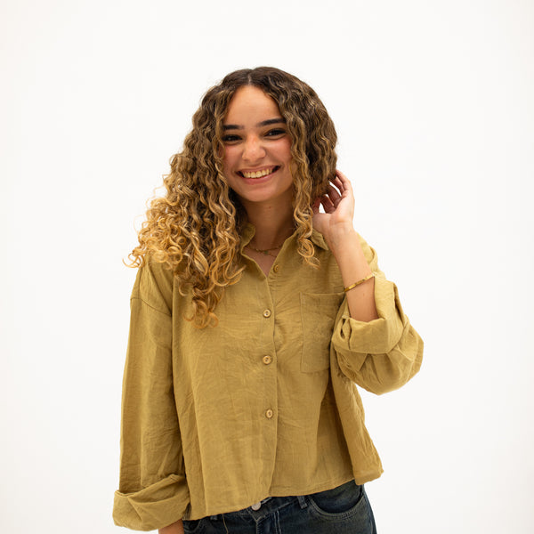 cropped shirt _ Lime